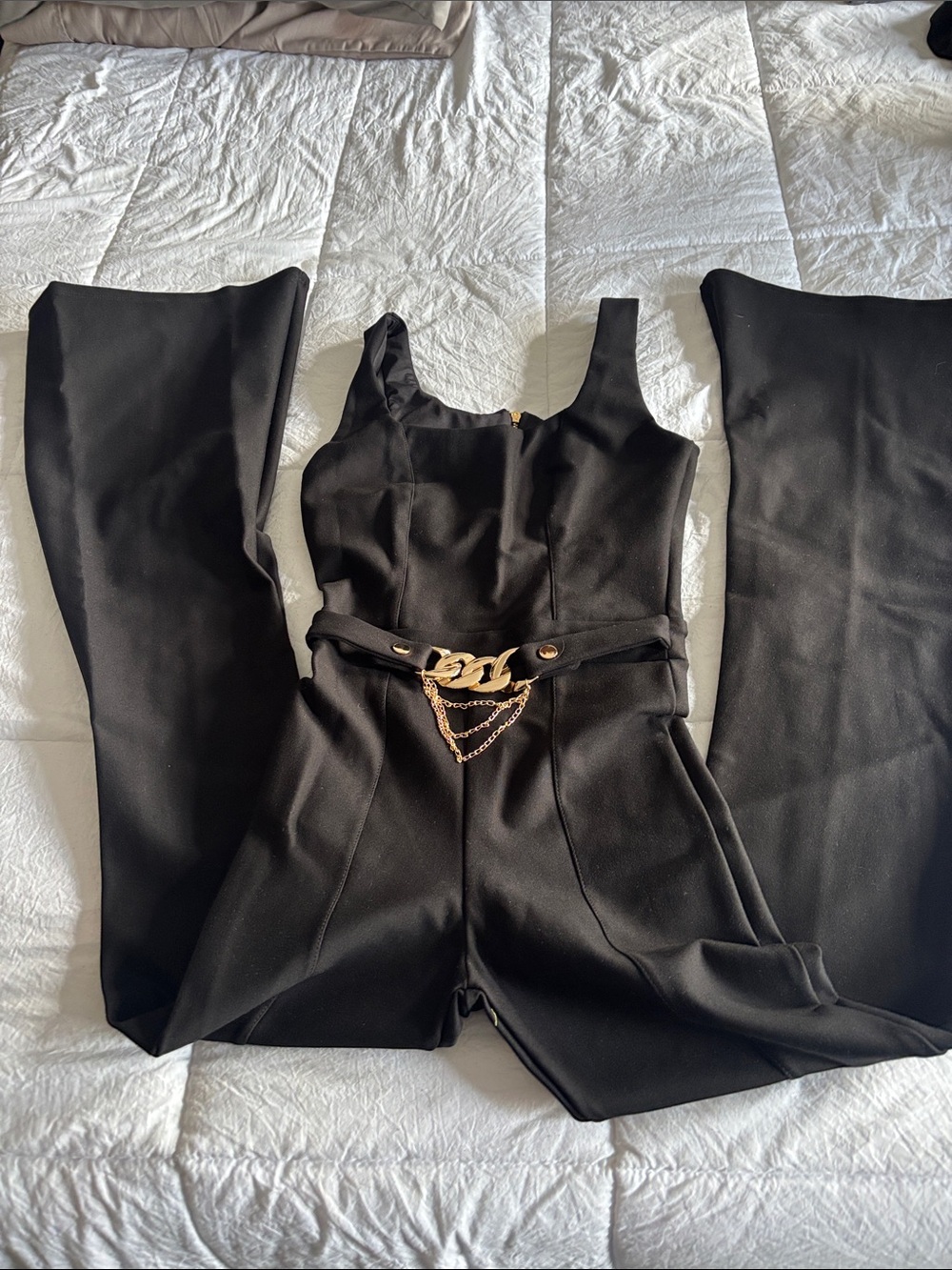 “Satin” / “silk” black jumpsuit Studio F